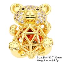 Simple Style Classic Style Animal Copper Plating Inlay Zircon 18k Gold Plated Jewelry Accessories sku image 11