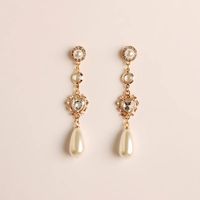 1 Pair Classic Style Heart Shape Plating Inlay Alloy Artificial Gemstones Drop Earrings main image 5