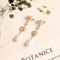 1 Pair Classic Style Heart Shape Plating Inlay Alloy Artificial Gemstones Drop Earrings main image 1