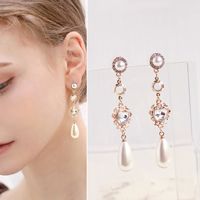 1 Pair Classic Style Heart Shape Plating Inlay Alloy Artificial Gemstones Drop Earrings main image 4