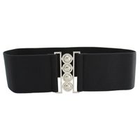 Simple Style Solid Color Alloy Elastic Band Women's Woven Belts main image 5