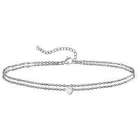 Vacation Heart Shape Stainless Steel Women's Anklet sku image 1