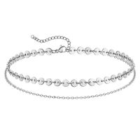 Vacation Heart Shape Stainless Steel Women's Anklet sku image 5