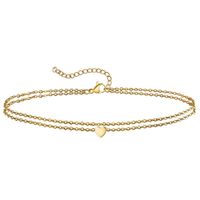 Vacation Heart Shape Stainless Steel Women's Anklet sku image 4