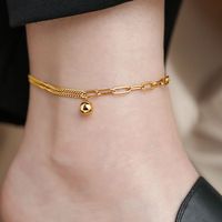 Simple Style Geometric Copper Women's Anklet sku image 1