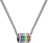 Strassenmode Mehrfarbig Titan Stahl Einbrennlack Unisex Halskette main image 3