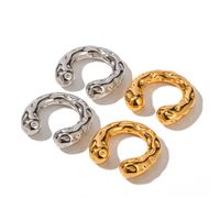 1 Pair Retro Geometric Plating Stainless Steel 18k Gold Plated Ear Cuffs main image 2