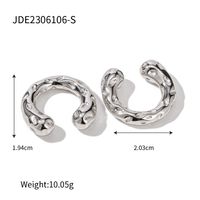 1 Pair Retro Geometric Plating Stainless Steel 18k Gold Plated Ear Cuffs sku image 1