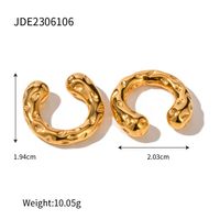 1 Pair Retro Geometric Plating Stainless Steel 18k Gold Plated Ear Cuffs sku image 2