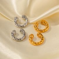 1 Pair Retro Geometric Plating Stainless Steel 18k Gold Plated Ear Cuffs main image 5