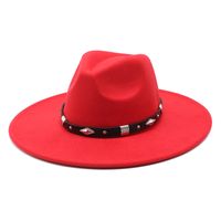 Unisex Vintage Style Solid Color Flat Eaves Fedora Hat sku image 1