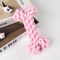 Cute Geometric Molar Long Lasting Tooth Cleaning Woven Ball Dogs Pet Cotton Rope Toy main image 5