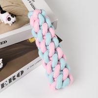 Cute Geometric Molar Long Lasting Tooth Cleaning Woven Ball Dogs Pet Cotton Rope Toy sku image 5