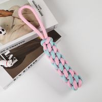 Cute Geometric Molar Long Lasting Tooth Cleaning Woven Ball Dogs Pet Cotton Rope Toy sku image 9
