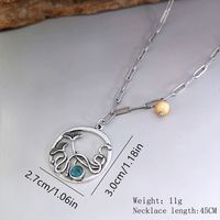 Wholesale Jewelry Bohemian Geometric Alloy Metal Plating Pendant Necklace sku image 23