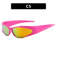 Hip-hop Exaggerated Punk Color Block Ac Special-shaped Mirror Full Frame Women's Sunglasses sku image 5