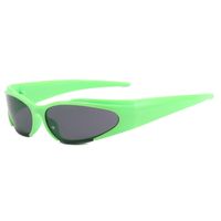 Hip-hop Exaggerated Punk Color Block Ac Special-shaped Mirror Full Frame Women's Sunglasses main image 2
