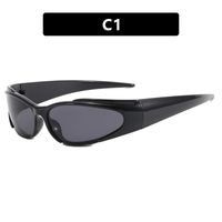 Hip-hop Exaggerated Punk Color Block Ac Special-shaped Mirror Full Frame Women's Sunglasses sku image 1