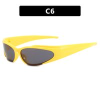 Hip-hop Exaggerated Punk Color Block Ac Special-shaped Mirror Full Frame Women's Sunglasses sku image 6