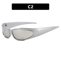 Hip-hop Exaggerated Punk Color Block Ac Special-shaped Mirror Full Frame Women's Sunglasses sku image 2