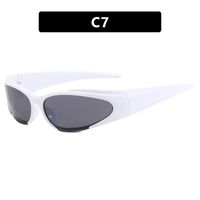 Hip-hop Exaggerated Punk Color Block Ac Special-shaped Mirror Full Frame Women's Sunglasses sku image 7