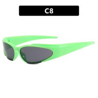 Hip-hop Exaggerated Punk Color Block Ac Special-shaped Mirror Full Frame Women's Sunglasses sku image 8
