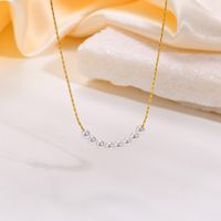 Elegant Simple Style Geometric Copper Alloy Beaded Plating Inlay Artificial Pearls Women's Necklace main image 4