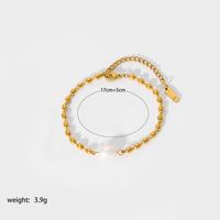 201 Stainless Steel Freshwater Pearl 18K Gold Plated Romantic Simple Style Classic Style Plating Geometric Bracelets main image 3