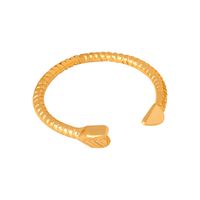 Retro Luxuriös Französische Art Geometrisch Herzform Kupfer Überzug Inlay Zirkon 18 Karat Vergoldet Offener Ring sku image 2