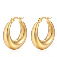 1 Paar Mode Einfarbig Überzug Rostfreier Stahl Vergoldet Ohrringe sku image 19