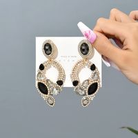 Retro Lady Water Droplets Rhinestone Tassel Inlay Artificial Gemstones Women's Drop Earrings sku image 1
