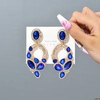 Retro Lady Water Droplets Rhinestone Tassel Inlay Artificial Gemstones Women's Drop Earrings sku image 5
