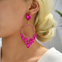 Retro Lady Geometric Rhinestone Inlay Artificial Gemstones Women's Drop Earrings main image 2