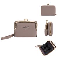 Women's Letter Solid Color Pu Leather Zipper Wallets main image 4