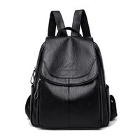 Waterproof Anti-theft Solid Color Daily Women's Backpack sku image 1