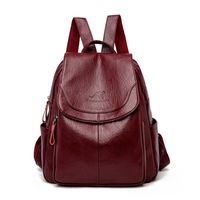 Waterproof Anti-theft Solid Color Daily Women's Backpack sku image 2