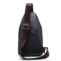 Men's Streetwear Sports Solid Color Pu Leather Waterproof Waist Bags main image 2