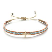 Style Simple Style Classique Rhombe Polyester Incruster Strass Unisexe Bracelets À Cordon main image 3