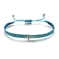 Simple Style Classic Style Rhombus Polyester Inlay Rhinestones Unisex Drawstring Bracelets sku image 1