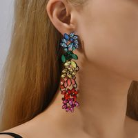 Retro Lady Gradient Color Rhinestone Inlay Artificial Gemstones Women's Drop Earrings main image 8