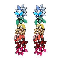 Retro Lady Gradient Color Rhinestone Inlay Artificial Gemstones Women's Drop Earrings main image 10