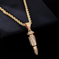 Hip-Hop Cool Style Bullet Gamepad Headset 304 Stainless Steel Copper Plating Inlay Zircon K Gold Plated Unisex Pendant Necklace main image 5