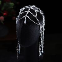 Fairy Style Elegant Flower Artificial Crystal Tassel Hair Band main image 1