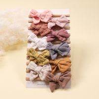 Cute Bow Knot Cloth Flowers Lace Bowknot Hair Band 1 Piece sku image 11