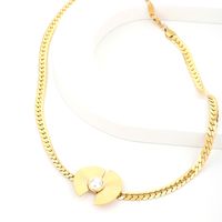 Simple Style Pearl Titanium Steel Earrings Necklace sku image 2