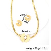 Einfacher Stil Perle Titan Stahl Ohrringe Halskette main image 3