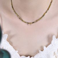 Elegant Luxuriös Geometrisch Perlen Titan Stahl Überzug Inlay Zirkon 18 Karat Vergoldet Halskette sku image 3