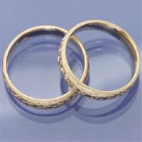 Romantic Simple Style Plant Alloy Plating Inlay Rhinestones Gold Plated Couple Rings main image 3