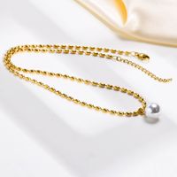 Acier Inoxydable 201 Style IG Style Simple Placage Couleur Unie Collier main image 11