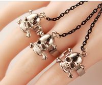 Gothic Punk Animal Skull Pu Leather Alloy Wholesale Bracelets main image 2